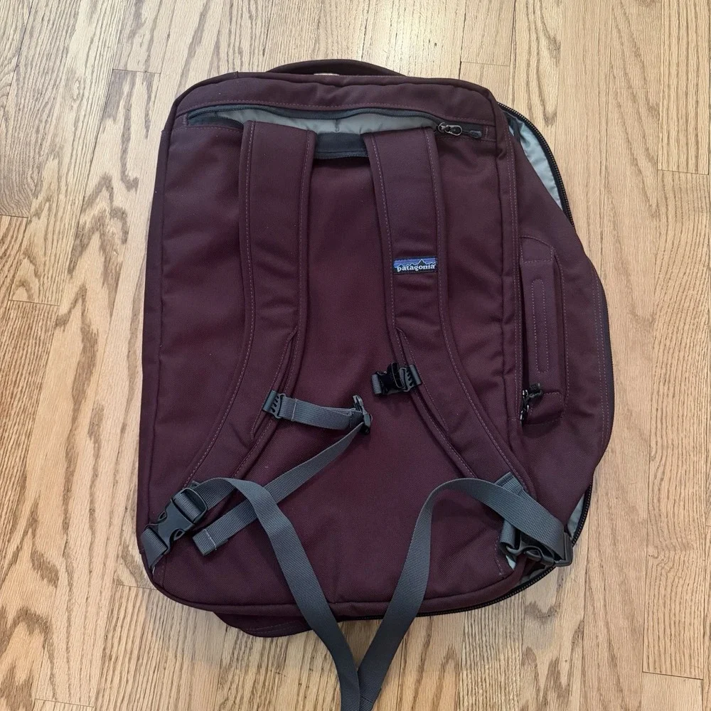 Patagonia MLC Maximum Legal Carry-On Travel Backpack 3-Way 45L Burgundy CLEAN